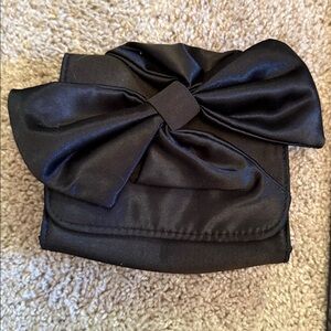 White House Black Market Black Satin Clutch
